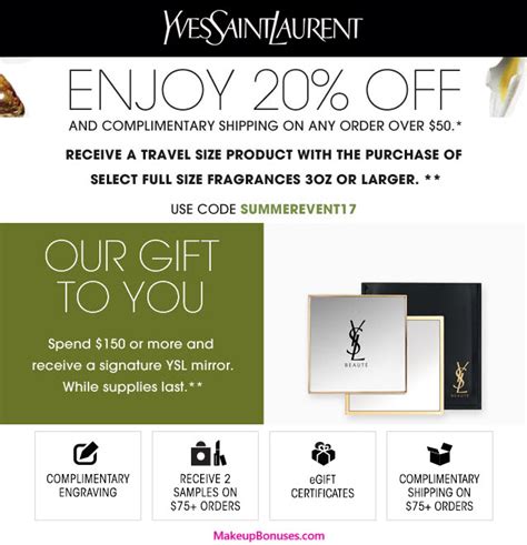 yves saint laurent code promo|ysl beauty free shipping code.